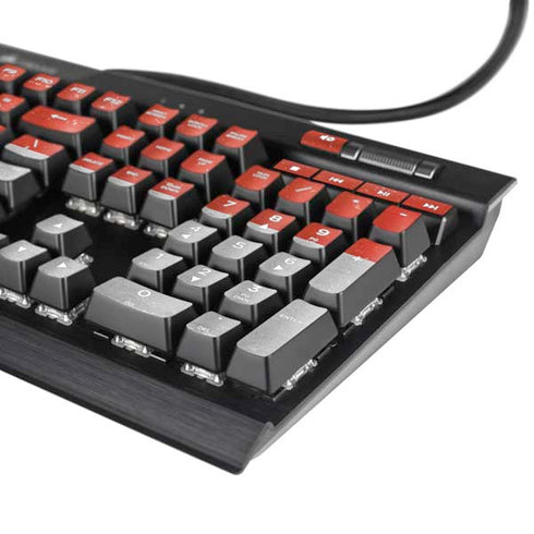 Singapore Flag Distressed K95 RGB PLATINUM Mechanical Gaming Keyboard Skin